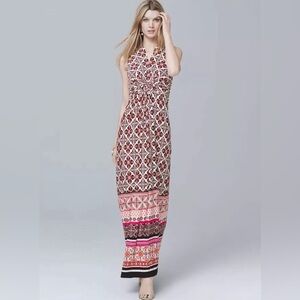 Pink & Black White House | Black Market Maxi Dress, Patterned Summer Dress